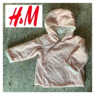 H&M KIDS GIRL zateplená bunda ružová veľ. 74