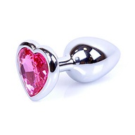 Boss Series Jewellery Silver Heart Plug Pink - stř