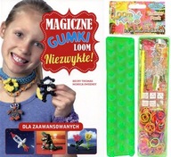 ZESTAW Książka Magiczne gumki LOOM Niezwykłe! + duże krosno + 200 gumek KD