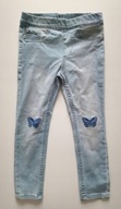 H&M Spodnie jeans leggings denim elastyczne 104, 3-4 Lata.