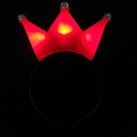 Świecąca dioda LED kolorowa świecąca korona opaska