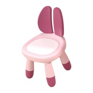 Detská stolička podnožka Stolička na učenie s protišmykovým chrbtom kreslená ružová