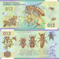 Banknot Testowy PWPW Pszczoła Miodna 012 - UNC