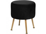 Čierna stolička, taburet SOLARO, O 35 cm