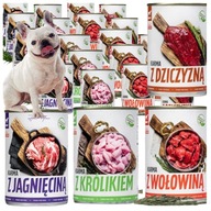 MOKRA KARMA DLA PSA TUF TUF JAGNIĘCINA + MIX SMAKÓW 24 X 400g BEZZBOŻOWA