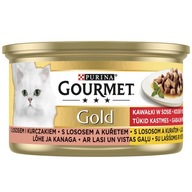 Gourmet Gold Karma dla kotów z łososiem i kurczakiem w sosie 85 g