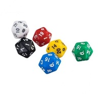 10X 6 Pieces Colorful 20 Sided Dice for