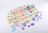 Magnetická skladačka Montessori pastelová