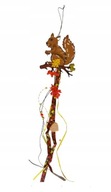 Prívesok girlanda jesenná dekorácia z plsti veverička stuha