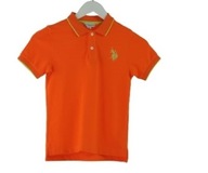 U.S. POLO ASSN. ORANŽOVÉ TRIČKO VÝŠIVKA (6L)