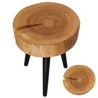 Konferenčný stolík plátok dreva malý drevený jaseň PLASTEREK DREWNA