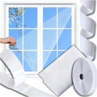 Moskitiera na okno okienna siatka MOCNA SOLIDNA biała 150x180 cm + rzep