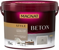 MAGNAT STYLE BETON ARCHITEKTONICZNY TYNK DEKORACYJNY 15KG SZARY B02