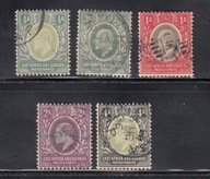 BRITISCH OSTAFRICA and UGANDA 5 zn. EDWARD VII z 1903/1904