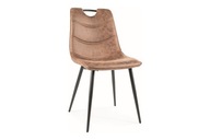 Čalúnená stolička ALOE čierna/hnedá do obývačky SIG