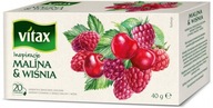 Herbata owocowa Vitax malina i wiśnia 20szt-2g