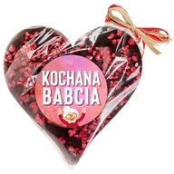 SZÍV ALAKÚ CSOKOLÁDÉ ajándék nagymama és nagypapa napjára a manufaktúrából