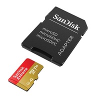SANDISK EXTREME KARTA PAMIĘCI MICROSDXC DO TELEFONU KAMERY 256GB 190MB/S U3