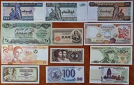 $ Zestaw (nr 5) 12 banknotów z paczek bankowych XF/EF st.II