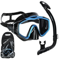 SADA POTÁPĚČSKÉ BRÝLE A DÝMKA NA POTÁPĚNÍ BRÝLE A ŠNORCHL PRO ŠNORCHLOVÁNÍ POHLED PRO