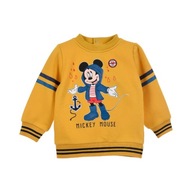Disney Myszka Mickey miodowa bluza niemowlęca chłopięca na meszku 68