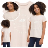 koszulka dziecięca wf 4f t-shirt dla dziewczynki dziewczęca bawełna r. 140