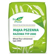 Mąka pszenna razowa typ 2000 bio 1 kg bio planet