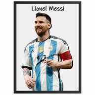 Lionel Messi Argentyna Plakat Obraz z piłkarzem w ramce Prezent