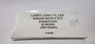 light left rear part LED NISSAN NOTE II E12 original EUROPA 265553VV0A