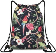 Worek plecak szkolny na buty dziewczęcy plecak miejski w kwiaty ZAGATTO