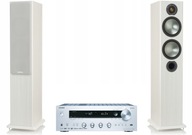 Amplituner ONKYO TX-8270 2.1 strieborný + 2× Stĺpce Monitor Audio Bronze 5 biele