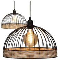 STROPNÍ ZÁVĚSNÁ LAMPA MODERNÍ E27 STÍNIDLO 35 CM LOFT STÍNIDLO ČERNÝ KOV