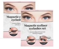 2 x Rzęsy magnetyczne z eyelinerem i pęsetą czarne