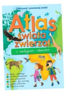 ATLAS ZWIERZĄT ŚWIATA Z NAKLEJKAMI I PLAKATEM PRACA ZBIOROWA