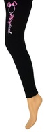 KR286 Ciepłe getry leginsy spodnie czarne rozmiar 158