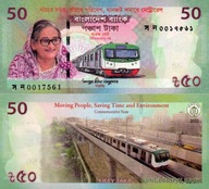# BANGLADES - 50 IGEN - 2022 - P-72 - UNC Vasút