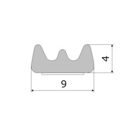 USZCZELKA do Drzwi i Okien SAMOPRZYLEPNA 9x4mm E