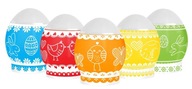Ozdoba owijka foliowa na jajka z podstawką op 9szt Wielkanoc