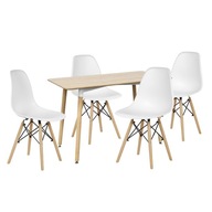 Stôl + 4 Stoličky Moderný Škandinávsky Štýl
