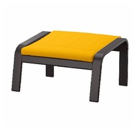IKEA POANG Podnožka čiernahnedá/Skiftebo žltá