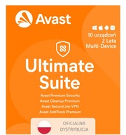 Avast Ultimate Premium VPN AntiTrack 10 PC / 2 lat