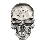 Emblemat naklejka samochód popękana czaszka skull