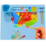 Silikónová podložka na maľovanie farbami s hrnčekom Podložka pre deti