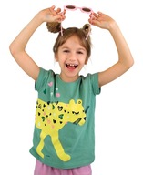 Bluzka T-shirt dla dziewczynki Bawełna 152 zielona Pantera Endo