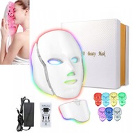 Profesionálna maska LED 7 kolorów, twarz + szyja