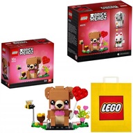 LEGO zestaw WALENTYNKOWY 40379 MIŚ BrickHeadz PREZENT DLA DZIEWCZYNY+ TORBA