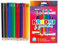 Ceruzkové pastelky s gumičkou 18 farieb
