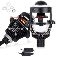 BI-LED Projektorové Čočky H4 H7 HB3 HB4 2" M 5500K 12V CANBUS BÍLÉ VYSOKÁ SVÍTIVOST