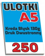 ULOTKA dwustronna A5 KREDA Błysk 130g - 250 sztuk