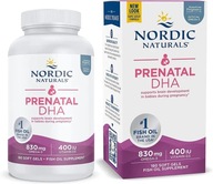 Nordic Naturals Prenatal DHA 830mg Omega 3 pre tehotné ženy Neochutené 18